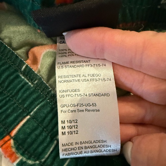 Green Miami Hurricanes fleece pants kids 10/12 - Picture 3 of 3